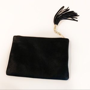 Black Vegan Leather Clutch